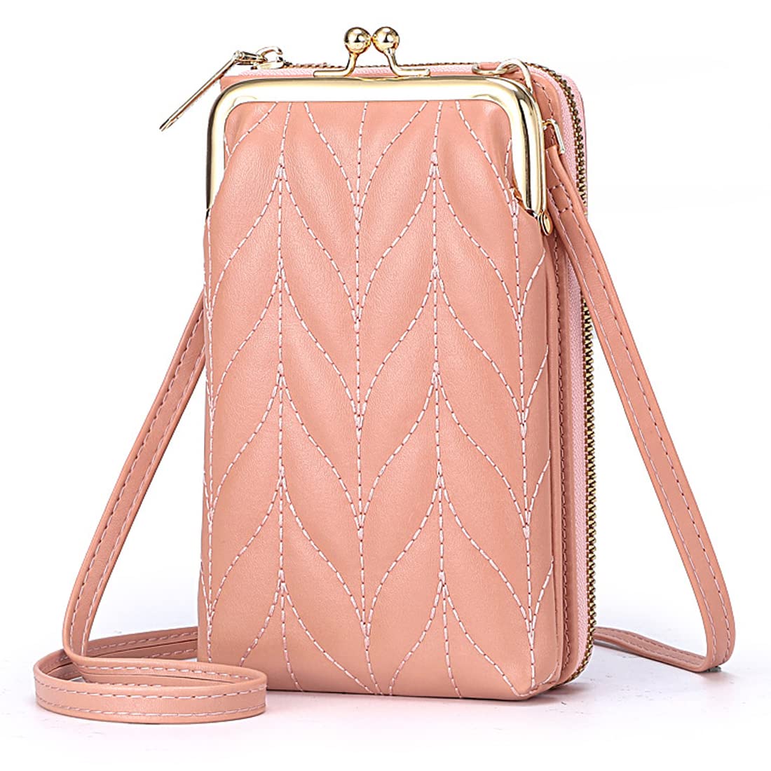 ZIBUYU Mobile Sling Bag for Women Stylish Latest Shoulder Sling Bags for Girls Designer Cross Body Bag Small Phone Bag PU Leather Sling Bags for Women Gift for Girls - Pink ZIBUYU Mobile Sling Bag for Women Stylish Latest Shoulder Sling Bags for Girls Designer Cross Body Bag Small Phone Bag PU Leather Sling Bags for Women Gift for Girls - Pink